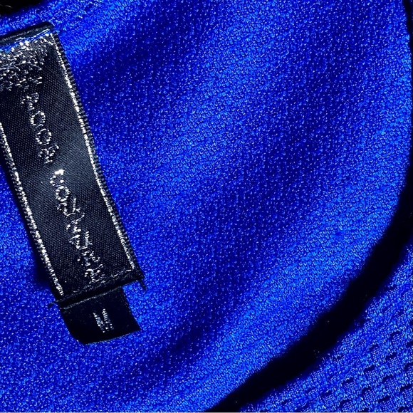 Poof Couture Fit & Flare Blue Racerback Midi Dress - Picture 3 of 4